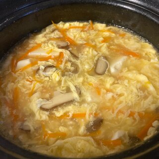 しいたけ、にんじんの中華スープ